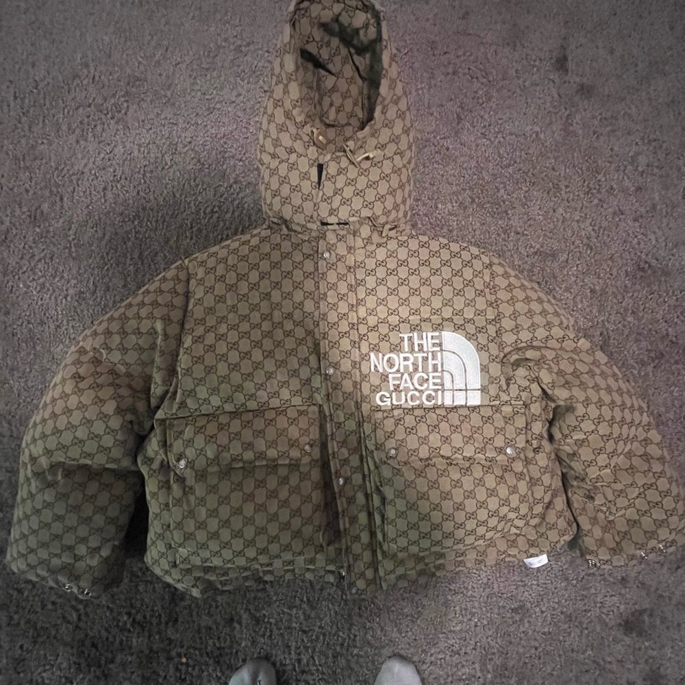 The North Face x Gucci Brown Puffer Jacket